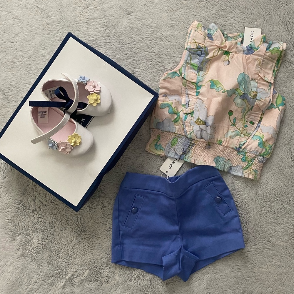 NWT Janie&Jack Baby Girl 3pc Outfit